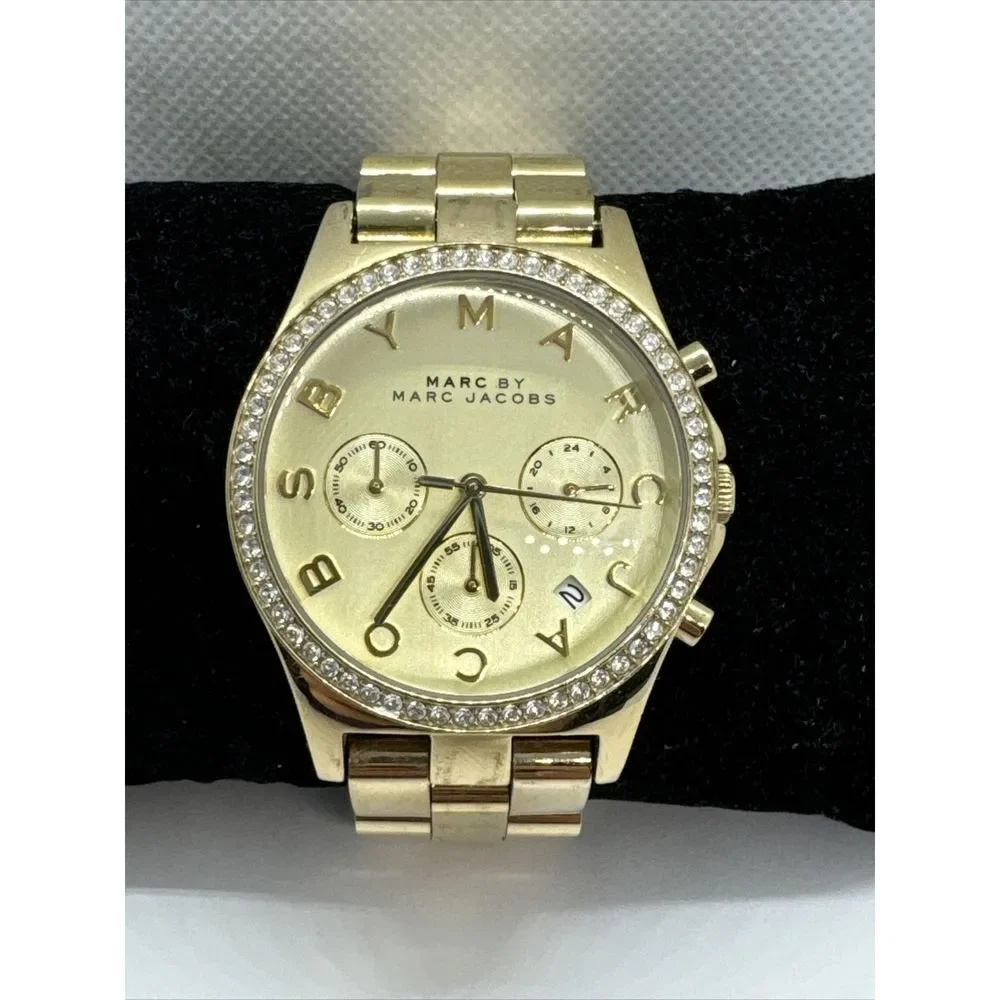Marc Jacobs MBM3105 Women's Gold Stainless Steel Analog Dial Quartz Watch JNA734